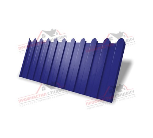 Цена на профнастил фигурный C8 - 0,45 ПЭ с пленкой RAL 5002 ультрамариново-синий от производителя