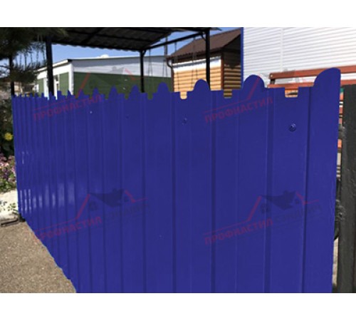 Цена на профнастил фигурный C8 - 0,45 ПЭ с пленкой RAL 5002 ультрамариново-синий от производителя
