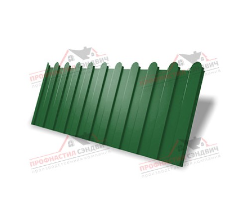 Профнастил фигурный C8 - 0,45 ПЭ с пленкой RAL 6002 лиственно-зеленый 