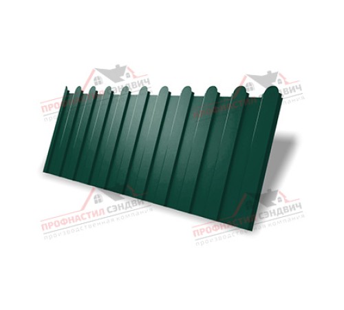Купить профнастил фигурный C8 - 0,45 Drap RAL 6005 зеленый мох от производителя