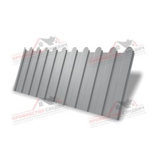 Профнастил фигурный C8 - 0,45 ПЭ с пленкой RAL 7004 сигнальный серый.