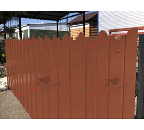 Купить профнастил фигурный C8 - 0,5 PurLite Matt RAL 8004 терракота от производителя