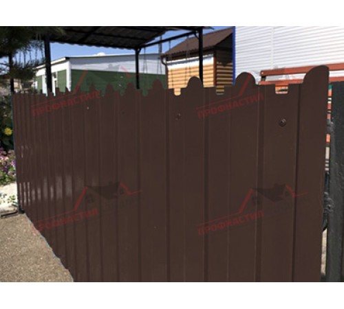 Купить профнастил фигурный C8 - 0,45 Drap RAL 8017 шоколад от производителя