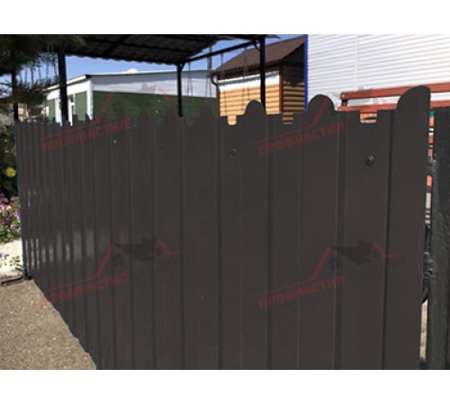 Купить профнастил фигурный C8 - 0,5 Satin Мatt RR 32 темно-коричневый от производителя