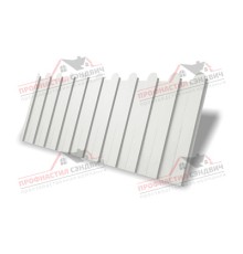 Профнастил фигурный C8 - 0,45 ПЭ в пленке RAL 9003 сигнальный белый.