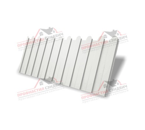 Купить Профнастил фигурный C8 - 0,45 ПЭ в пленке RAL 9003 сигнальный белый, по привлекательной цене!