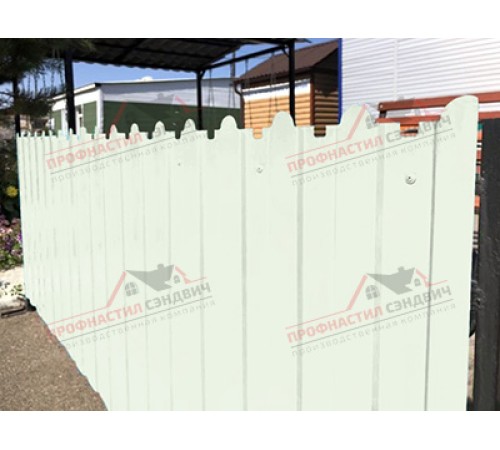 Купить Профнастил фигурный C8 - 0,45 ПЭ в пленке RAL 9003 сигнальный белый, по привлекательной цене!