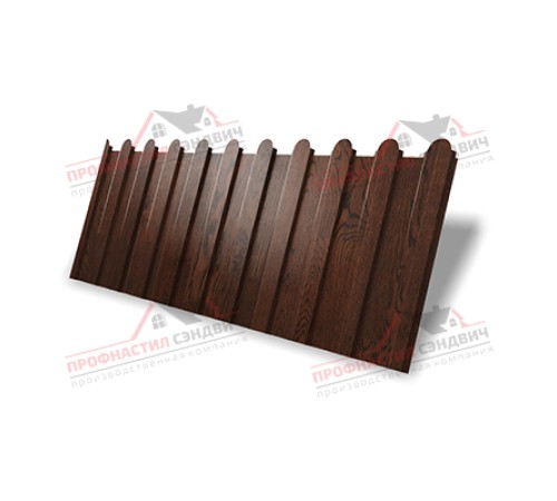 Купить профнастил фигурный C8 - 0,45 Print Elite Choco Wood от производителя