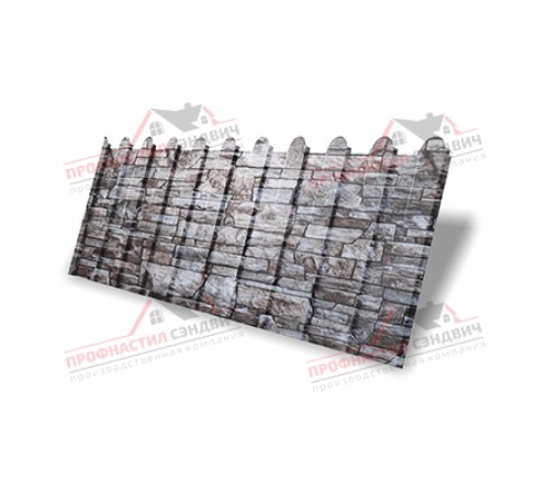 Купить профнастил фигурный C8 - 0,45 Print Elite Fine Stone от производителя