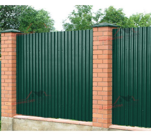 Купить профнастил C21-0.45, Ширина-1000, Полиэстер двусторонний RAL6005/6005 