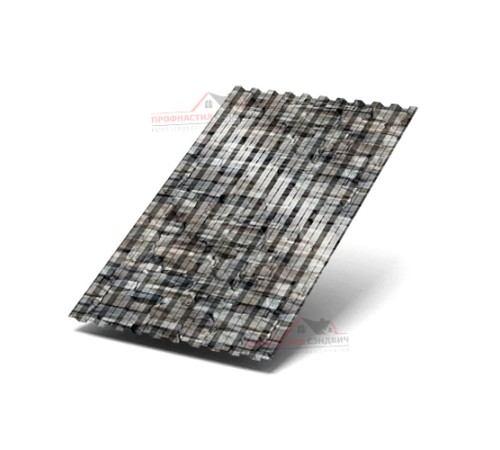 Профилированный лист C21-0.5, Ширина-1000, ECOSTEEL Белый Камень