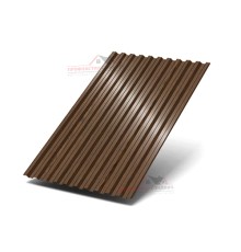 Профилированный лист C21-0.5, Ширина-1000, ECOSTEEL-MA Мореный Дуб