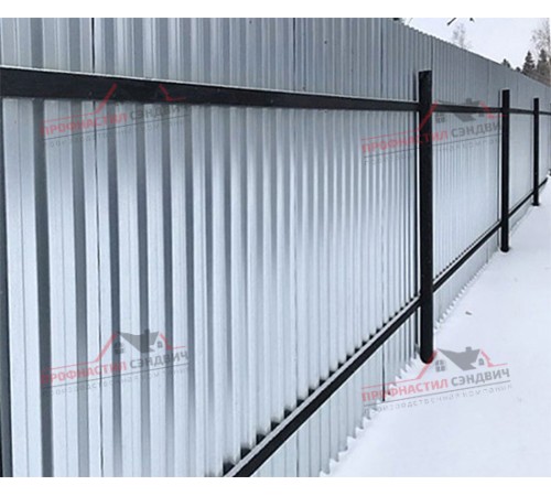 Купить профнастил C21-0.4, Ширина-1000, Оцинкованный 