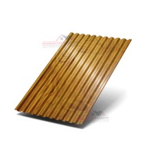 Профилированный лист C21-0.5, Ширина-1000, ECOSTEEL-T Золотой Дуб