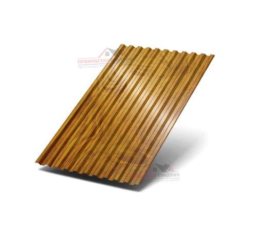 Профилированный лист C21-0.5, Ширина-1000, ECOSTEEL-ТД Золотой Дуб
