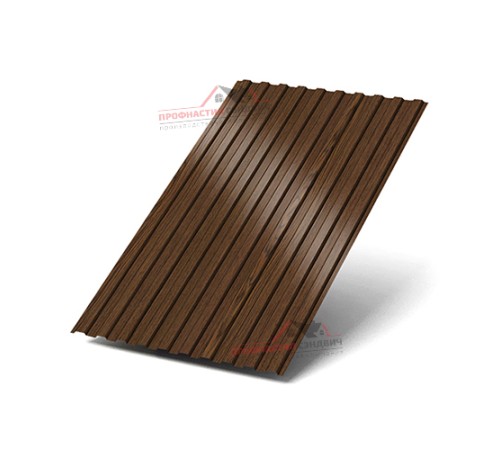 Купить профилированный лист С8-0.5, Ширина-1150мм, ECOSTEEL-MA Мореный Дуб 