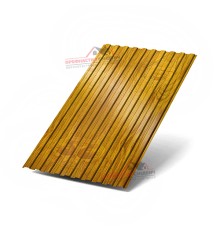 Профилированный лист С8-0.5, Ширина-1150мм, ECOSTEEL-T Золотой Дуб