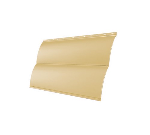 Купить металлический сайдинг Блок-хаус 0,45 PE с пленкой RAL1014 слоновая кость 