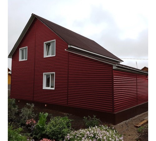 Купить блок-хаус classic 0,5 Satin RAL3011 коричнево-красный 