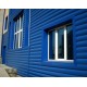 Купить металлический сайдинг Блок-хаус 0,5 Atlas с пленкой RAL5005 сигнальный синий 