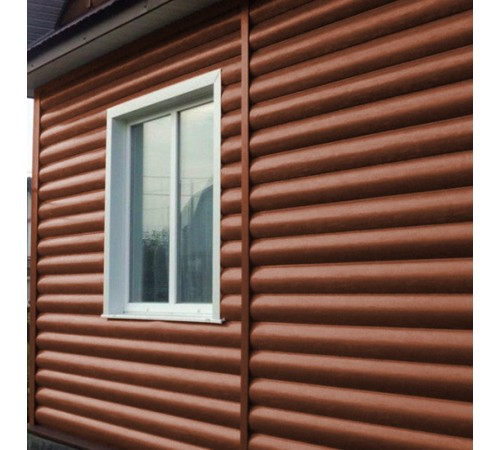 Купить блок-хаус classic 0,45 PE RAL8004 терракота 