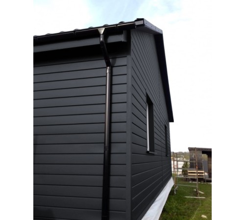 Купить экобрус 0,345 гофрированный 0,5 Quarzit RAL7024 мокрый асфаль 