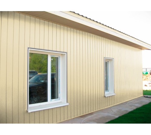 Купить вертикаль 0,2 gofr 0,5 Velur20 с пленкой RAL1015 свелая слоновая кость 