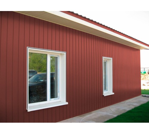 Купить вертикаль 0,2 prof 0,5 GreenCoat Pu-foil RR29 красный (RAL3009 оксидно-красный) 