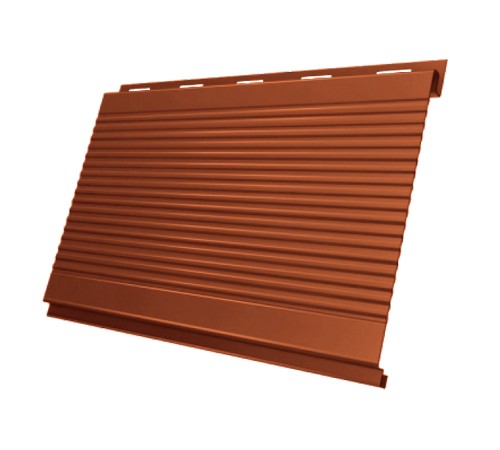 Купить вертикаль 0,2 gofr 0,45 Drap с пленкой RAL8004 терракота 