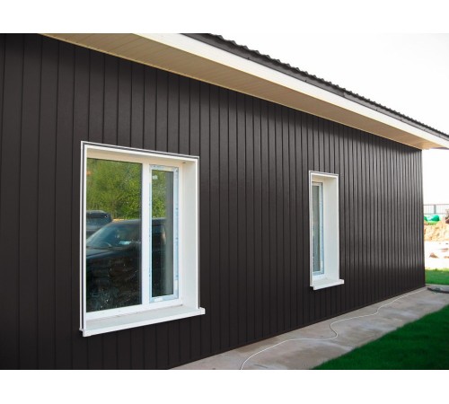 Купить вертикаль 0,2 classic 0,5 GreenCoat PuRALMatt с пленкой RR32 темно-коричневый (RAL8019 серо-коричневый) 