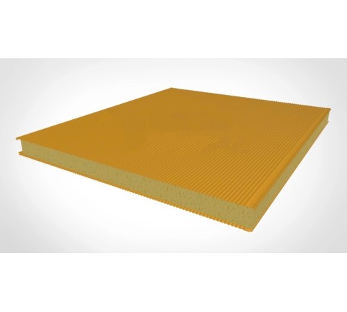 Купить стеновые сэндвич панели с пир 140 ral 1018 светло-оранжевый 