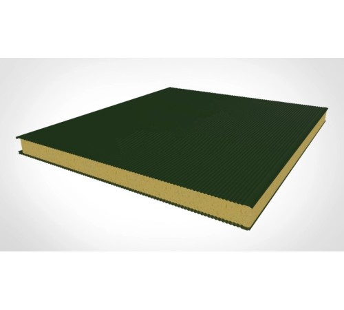 Купить стеновые сэндвич панели с пир 140 ral 6002 зеленый 