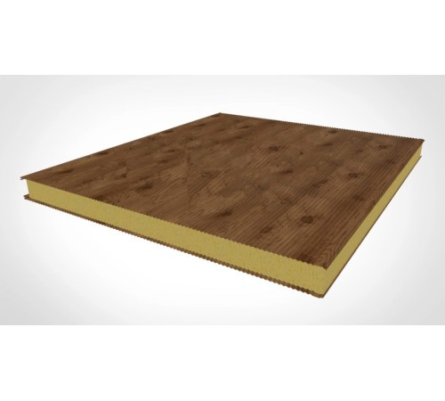 Купить стеновые сэндвич панели с пир 140 золотой орех 