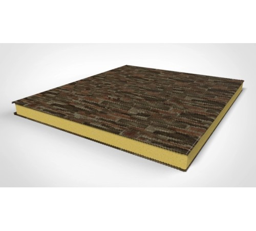 Купить стеновые сэндвич панели с ппу 140 кварцевый сланец 