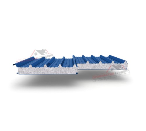 Купить сэндвич-панели для кровли с наполнителем пенополистирол, толщина 50 мм, Полиэстер RAL5005 