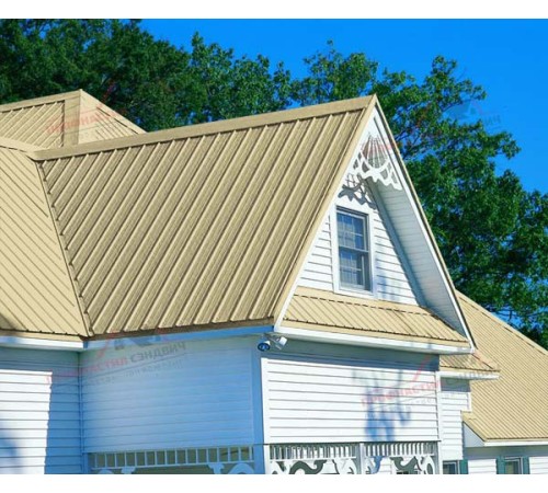 Купить сэндвич-панели для кровли с наполнителем пенополиуретан, 100 RAL 1014 темно-бежевый 