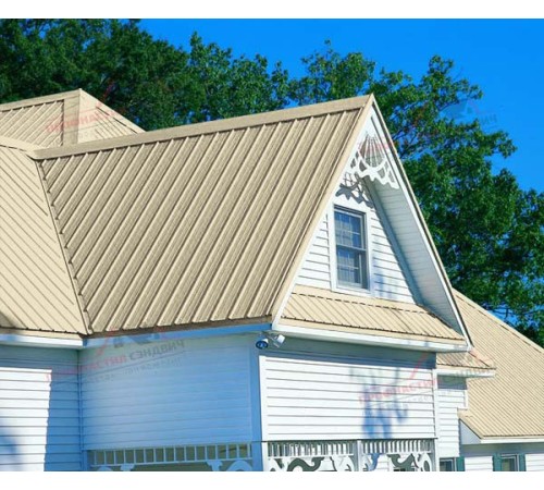 Купить сэндвич-панели для кровли с наполнителем минеральная вата, ГОСТ 32603-2012, толщина 120 мм, Полиэстер RAL1015 