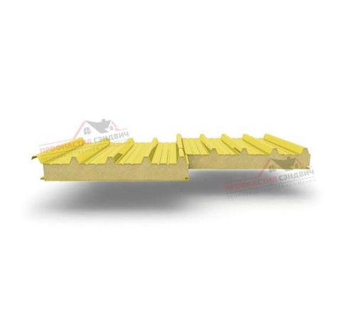 Купить сэндвич-панели для кровли с наполнителем пенополиуретан, 100 RAL 1018 светло-оранжевый 