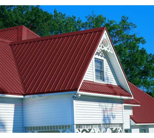 Купить сэндвич-панели для кровли с наполнителем минеральная вата, ТУ, толщина 100 мм, Полиэстер RAL3011 