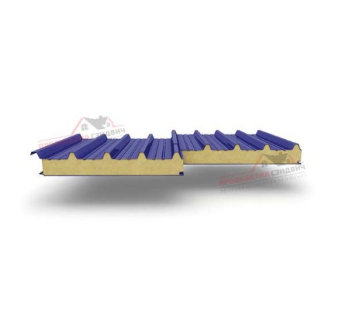 Купить сэндвич-панели для кровли с наполнителем пенополиуретан, 40 RAL 5002 темно-синий 