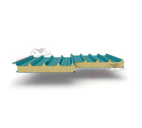 Купить сэндвич-панели для кровли с наполнителем пенополиуретан, 100 RAL 5021 бирюзовый 