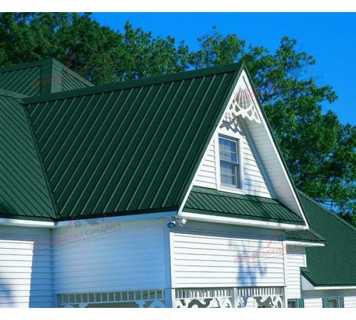 Купить сэндвич-панели для кровли с наполнителем пенополиизоцианурат, толщина 100 мм, Полиэстер RAL6005 