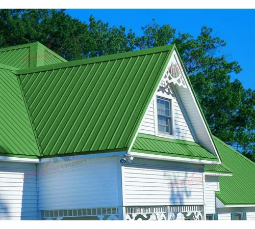 Купить сэндвич-панели для кровли с наполнителем минеральная вата, ТУ, толщина 100 мм, Полиэстер RAL6018 