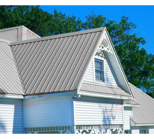 Купить сэндвич-панели для кровли с наполнителем минеральная вата, ГОСТ 32603-2012, толщина 200 мм, Полиэстер RAL7047 