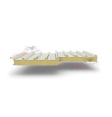 Сэндвич-панели для кровли с наполнителем пенополиуретан, 100 RAL 9002 серо-белый