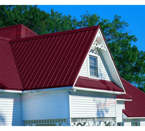 Купить сэндвич-панели для кровли с наполнителем пенополиуретан, 40 бордо 