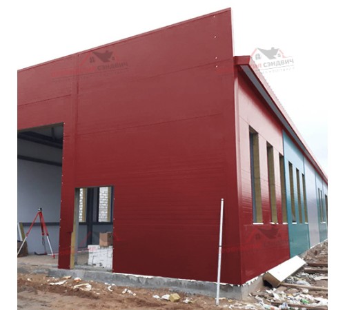 Купить сэндвич-панели стеновые с наполнителем из минеральной ваты толщиной 50 мм, Полиэстер RAL3011 