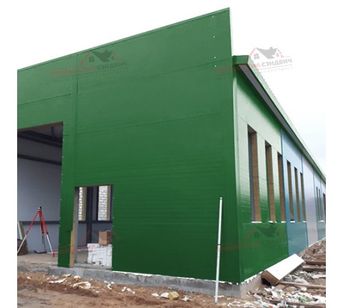 Сэндвич-панели стеновые с пир 160, Полиэстер RAL6002 зеленый