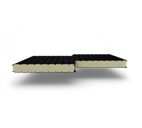 Сэндвич-панели стеновые с ппу, толщиной 40 мм, Полиэстер RAL9005 черный