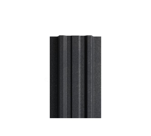 Штакетник металлический П-образный (ЭКМ)-Т-0.5, 16,5х99, Края НЕзавальцованные, PURMAN RAL9005